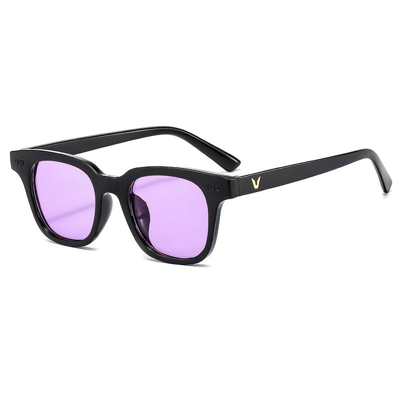 Солнцезащитные очки UV400 Прямоугольные очки Унисекс Винтажные мужские популярные корейские оттенки Высококачественные модные солнцезащитные очки ярких цветов Ювелирные аксессуары