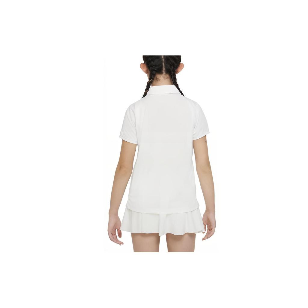 Nike Футболка-поло с коротким рукавом и логотипом Dri-FIT Victory Solid, детские топы белого цвета DN1967-100