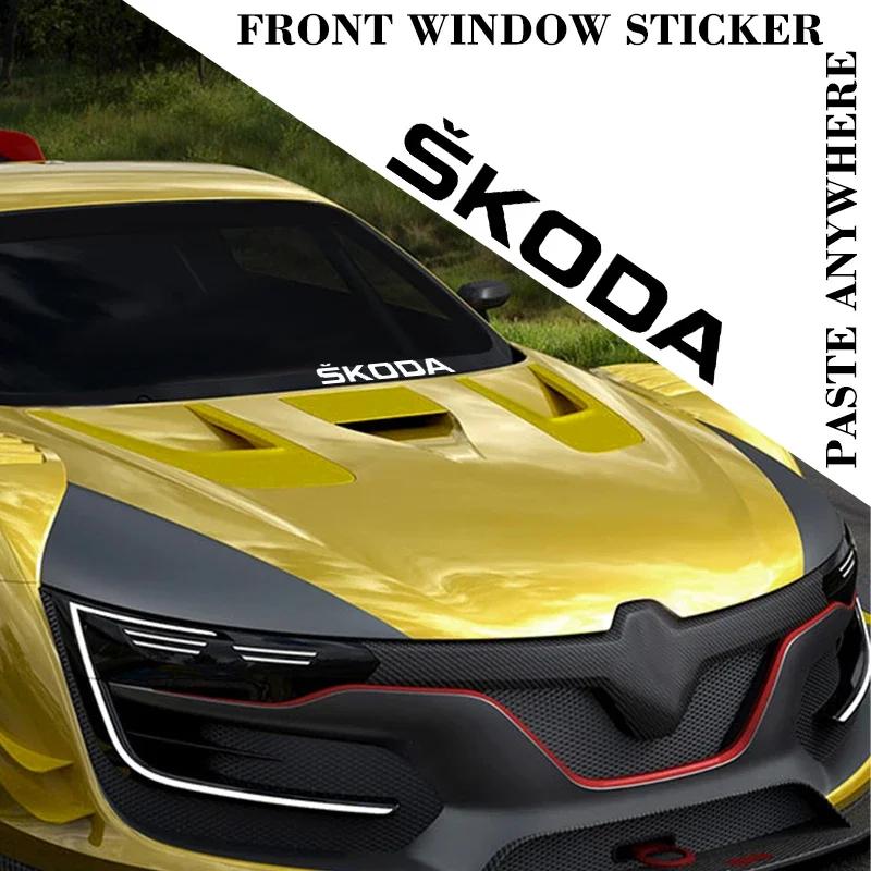 EMIW1 Auto Windshield Body Decals Letter Car Decoration Car Stickers Waterproof Vinyl Material For Skoda Kamiq Superb a5 a7 Octavia