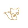 Золотая ажурная брошь-лиса: Элегантная, высококачественная женская брошь и изысканная бижутерия-корсаж