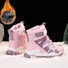 31-40 Children's Winter Large Fashion Outdoor Velcro High Top Plush Warm Cotton Boots Snow Boots