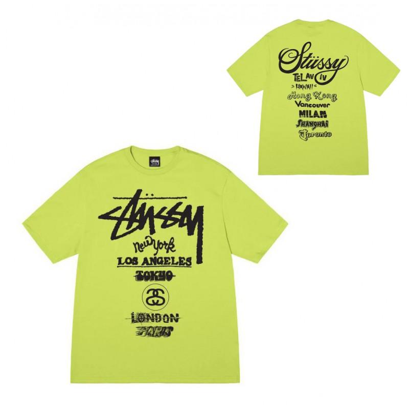Mens Short Sleeve T-Shirt Loose Fit Round Neck Letter Print Casual Street Style Couples Top