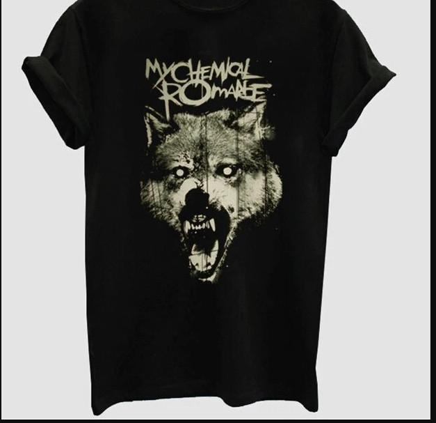 My Chemical Romance Wolf T-Shirt Mens Womens Tees Top, size S-4XL
