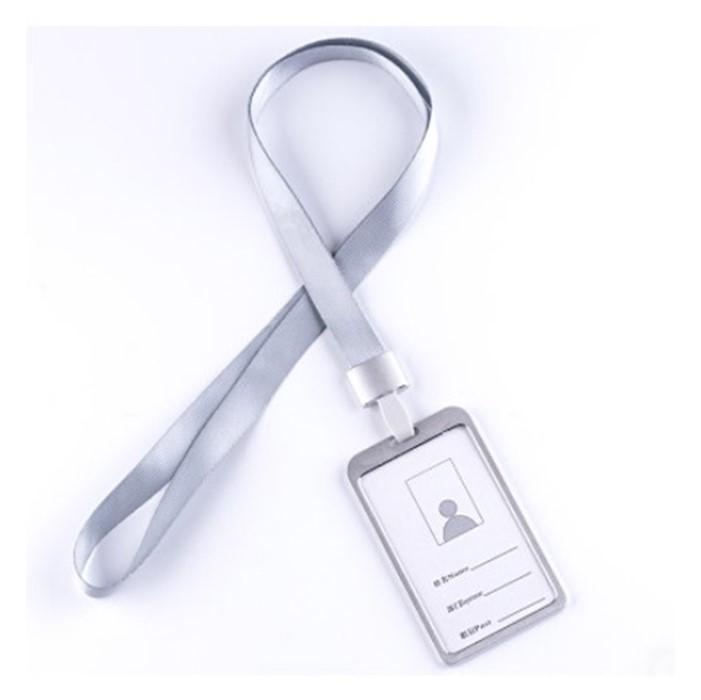 Бейдж (вертикальный / горизонтальный) подвесной на ленте / 6 цветов