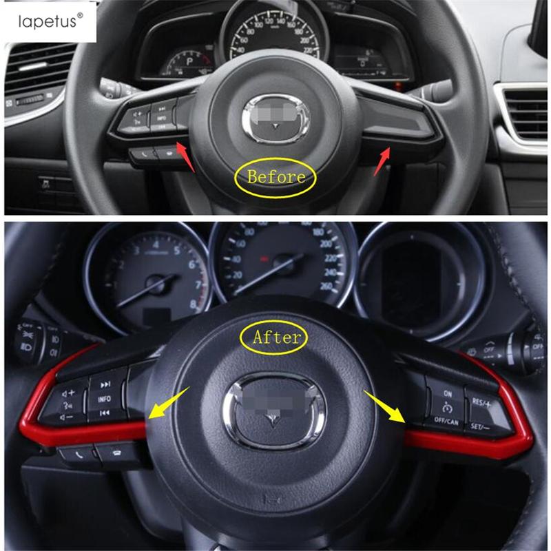 Аксессуары Lapetus Подходят для Mazda CX-9 CX9 2017 - ABS Накладка на руль автомобиля, молдинг, отделка, 2 шт. / Цветной комплект