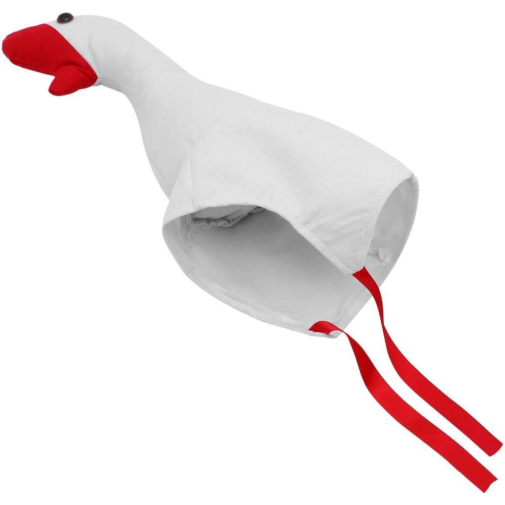 Plush Halloween Party Hat Creative Cartoon Goose Hat Big Goose Headgear Cosplay Costume