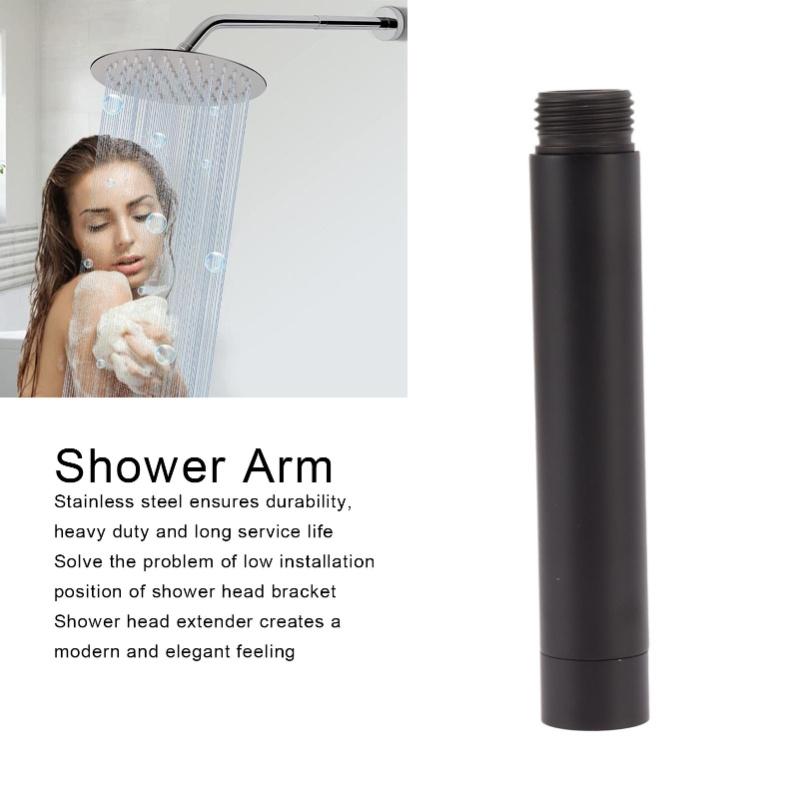 Shower Arm Stainless Steel Modern Elegant Shower Extension Pipe For Bathroom Black