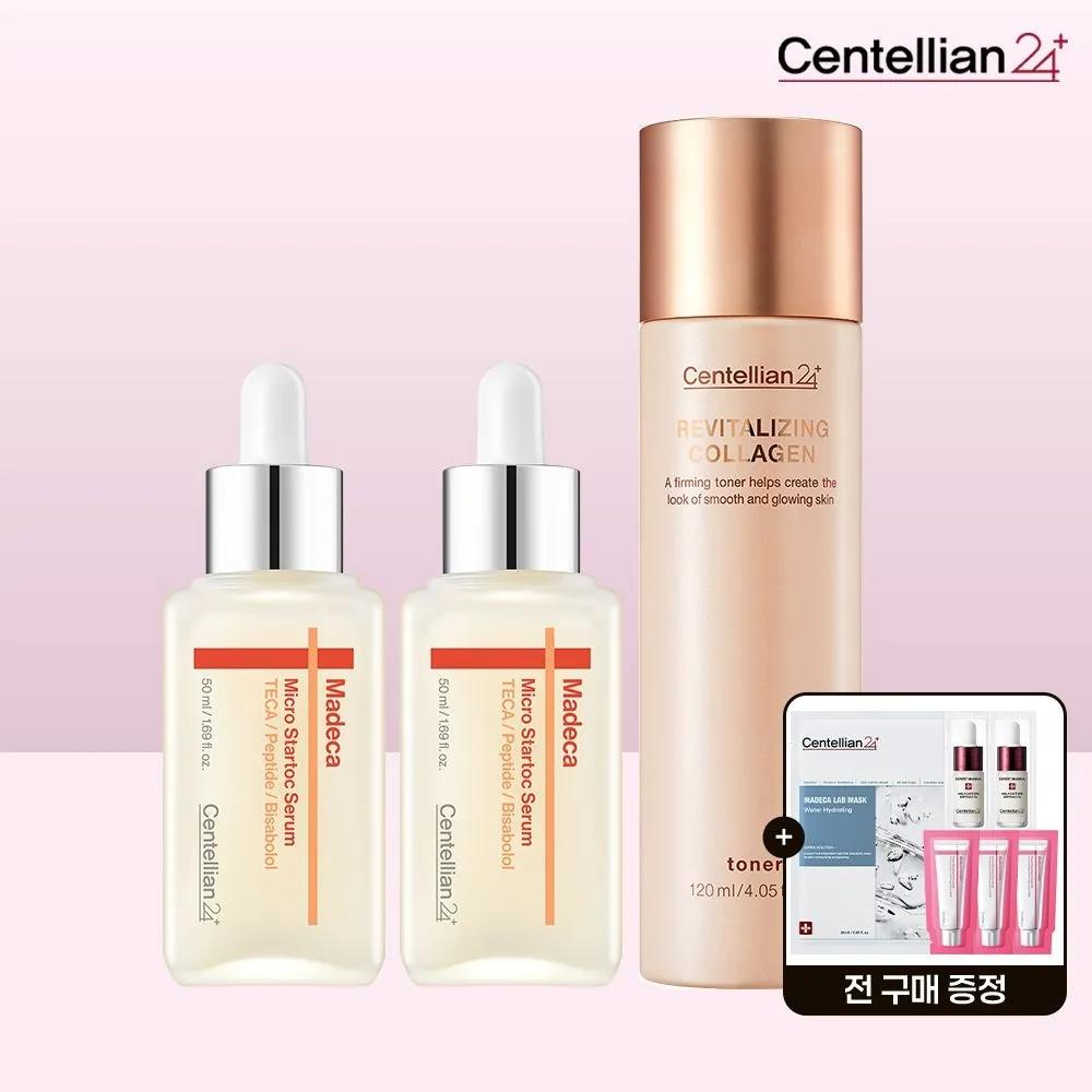 [Сыворотка для сияния] Madeca Microstar Talk Serum 50 мл*2 + Тоник с коллагеном