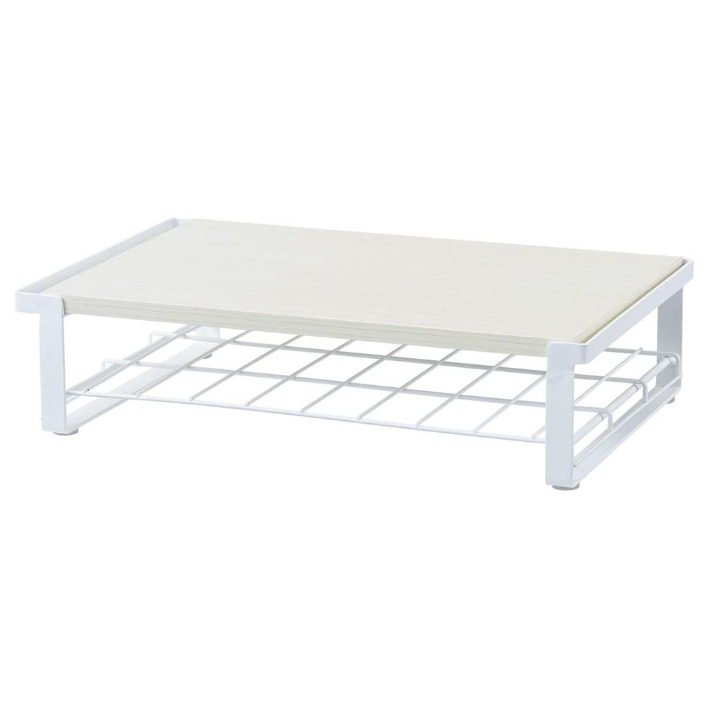 Bon Furniture Microwave Rack Width 46 X Depth X Height Toaster Rack Mesh Shelf Kitchen Rack Steel Countertop Load Capacity 5kg White 29.7 11.5cm