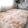 Rainbow Fluffy Carpet Tie-dye Plush Rug Gradient Silk Wool Bedside Rug Non-Slip Mat Soft Plush Area Carpet Room Decoration