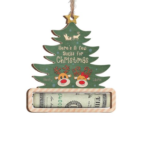 Забавный держатель для денег, подвесная подвеска с шнурком, легко подвешиваемая денежная карта, аксессуары для подвешивания рождественской елки