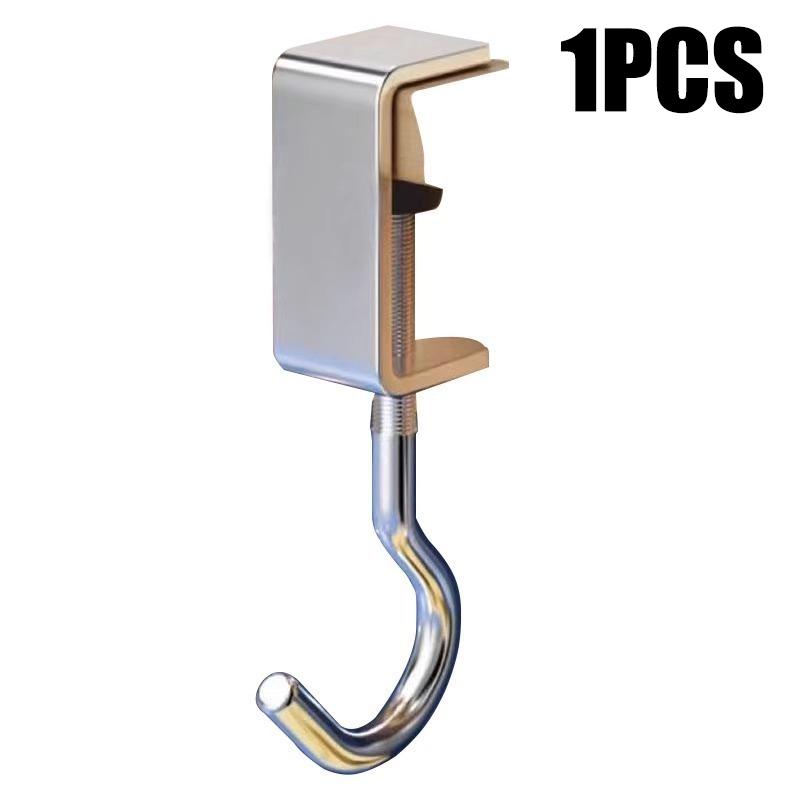 1-5pc Adjustable Backpack Hook 360° Rotatable Table Hooks Desktop Detachable Mobile Bag Hanger Desks School Home Storage
