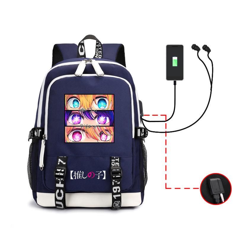 Школьная сумка с анимацией, USB, многофункциональная, большой емкости, сумка для компьютера, рюкзак для путешествий на открытом воздухе