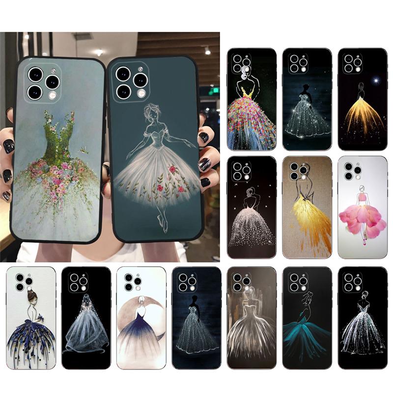 Чехол для телефона для девочек в свадебном платье для iPhone Samsung Galaxy Redmi Xiaomi Oppo OnePlus Note SA 7 8 9 10 11 12 13 14 20 21 22 23 53 54 Pro Max Plus Ultra