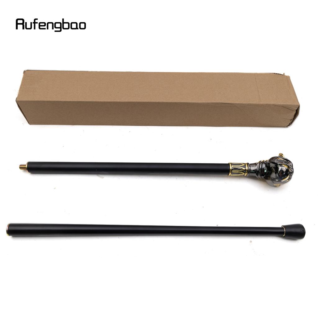 Золотисто-черная ручка для собаки, роскошный узор, трость для пекинеса, модная праздничная трость, декоративная трость, набалдашник, посох 90 см