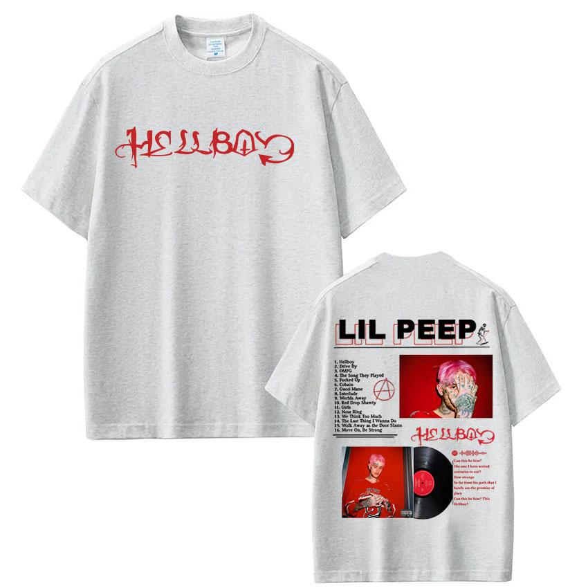 Футболка унисекс Lil Peep Crybaby Hellboy Женская одежда Модная хип-хоп футболка Оверсайз с коротким рукавом