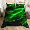 Homewish Neon Purple Lightning Duvet Cover Set for Kid,Nature Scenery Bedding Set,Tornado Storm Bed Set