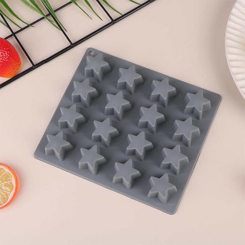 1Pc 16 Lattice Star Ice Cream Lattice Five Pointed Star Silicone Ice Cream Cake Mold Ice Cubes Diy Kitchen Baking Mold