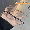 Anti-blue Light Men and Women Plain Glasses Square Trend Geometric Metal Girls Glasses Ultra Light Optical Spectacle Eyeglasses