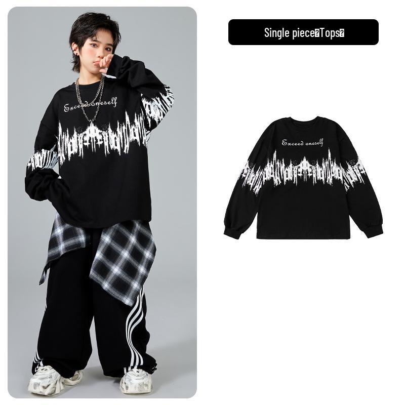 Модные Хип-Хоп Костюмы для Детей Мальчиков и Девочек