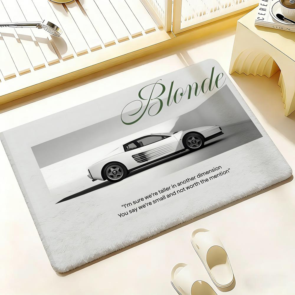 Singer F-Frank Ocean Floor Mat Bedroom Living Room Flannel Door Mat Non-Slip Home Decor