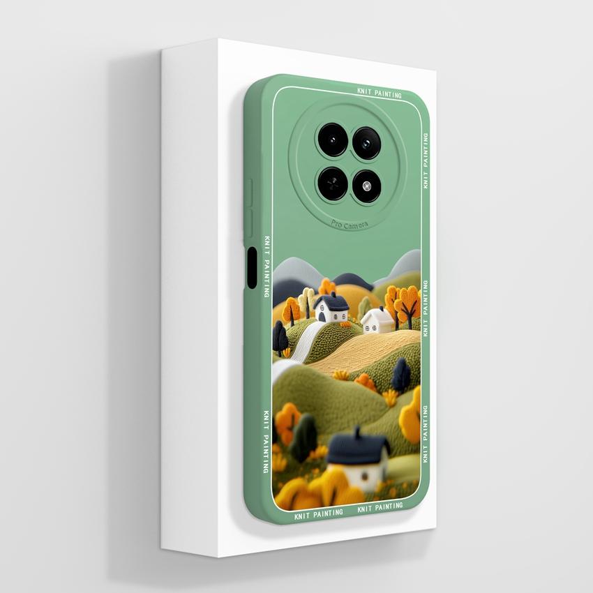 Чехол для Oppo Realme 12 13 14 P1 P2 Pro 14T 12X Сумки для телефона Милые узоры с медвежьими лапками Жидкий силикон Улучшенный пыленепроницаемый защитный чехол для корпуса Oppo