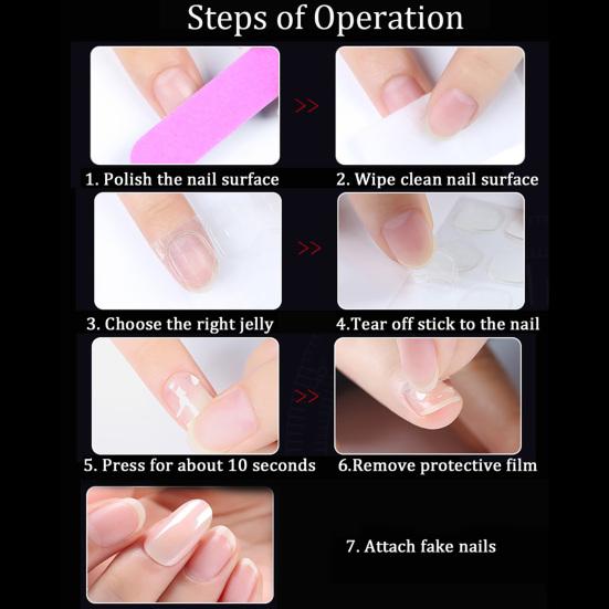 10 листов клея для дизайна ногтей, невидимый самоклеящийся, водостойкий, экологически чистый, легко наносится, удлиняет ногти, портативен