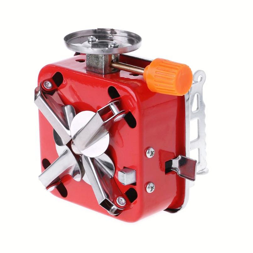 Мини-кемпинговая газовая плита, портативная наружная туристическая горелка, походная пикниковая печь, складная плита, подходит для длинного газового баллона/бака