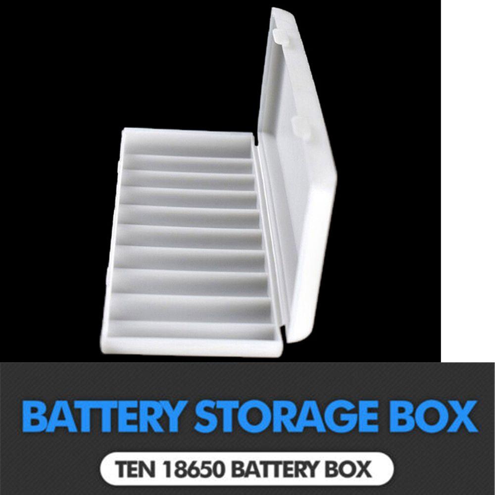 Durable Portable 18650 Battery Organizer 10X18650 Storage Box Hard Case Battery Holder Cover