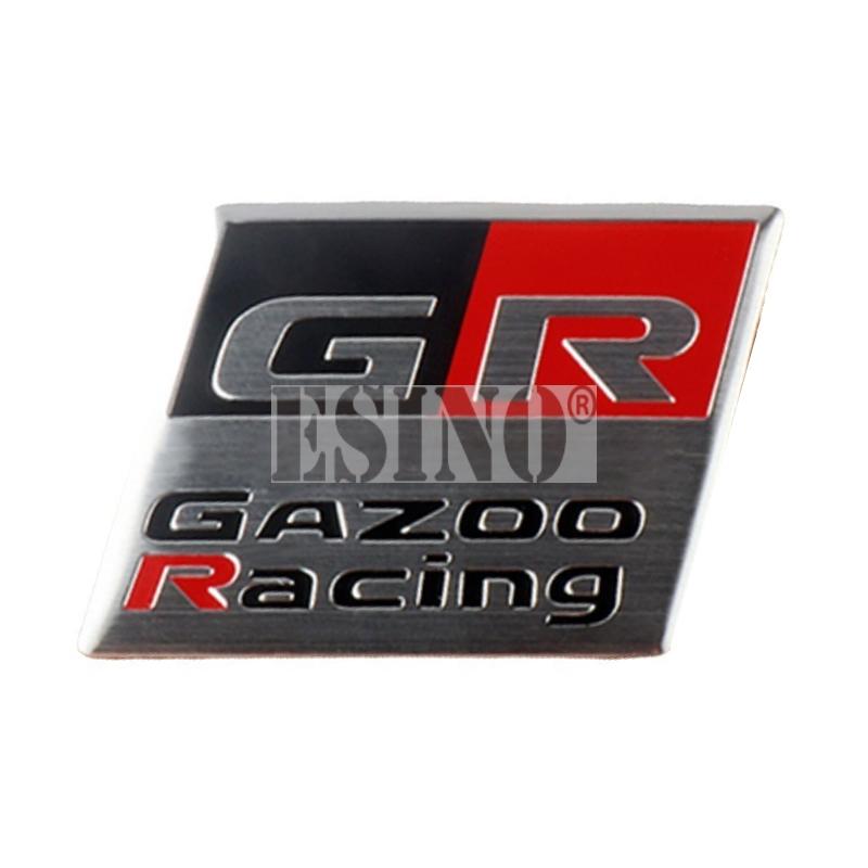 yscr3 New Gazoo Racing  GR GR Sport 3D Car Aluminium Alloy Badge Adhensive Metal Emblem Decal for Toyota Supra AE86 GT86