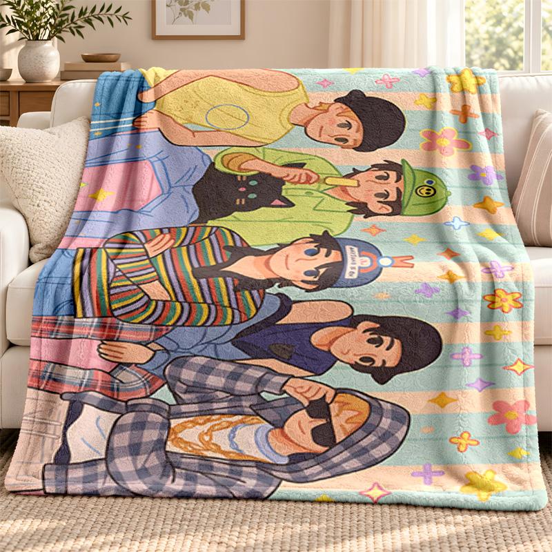 CORTIS blanket Flannel Blanket Soft Cozy Plush Throw for Sofa Bed Lightweight Home Decoration Outdoor camping