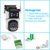 EU Outdoor Wireless 360° Surveillance Camera Wifi 10MP Dual Lens Two Screens Security IP Camera Waterproof Smart Home PTZ CCTV