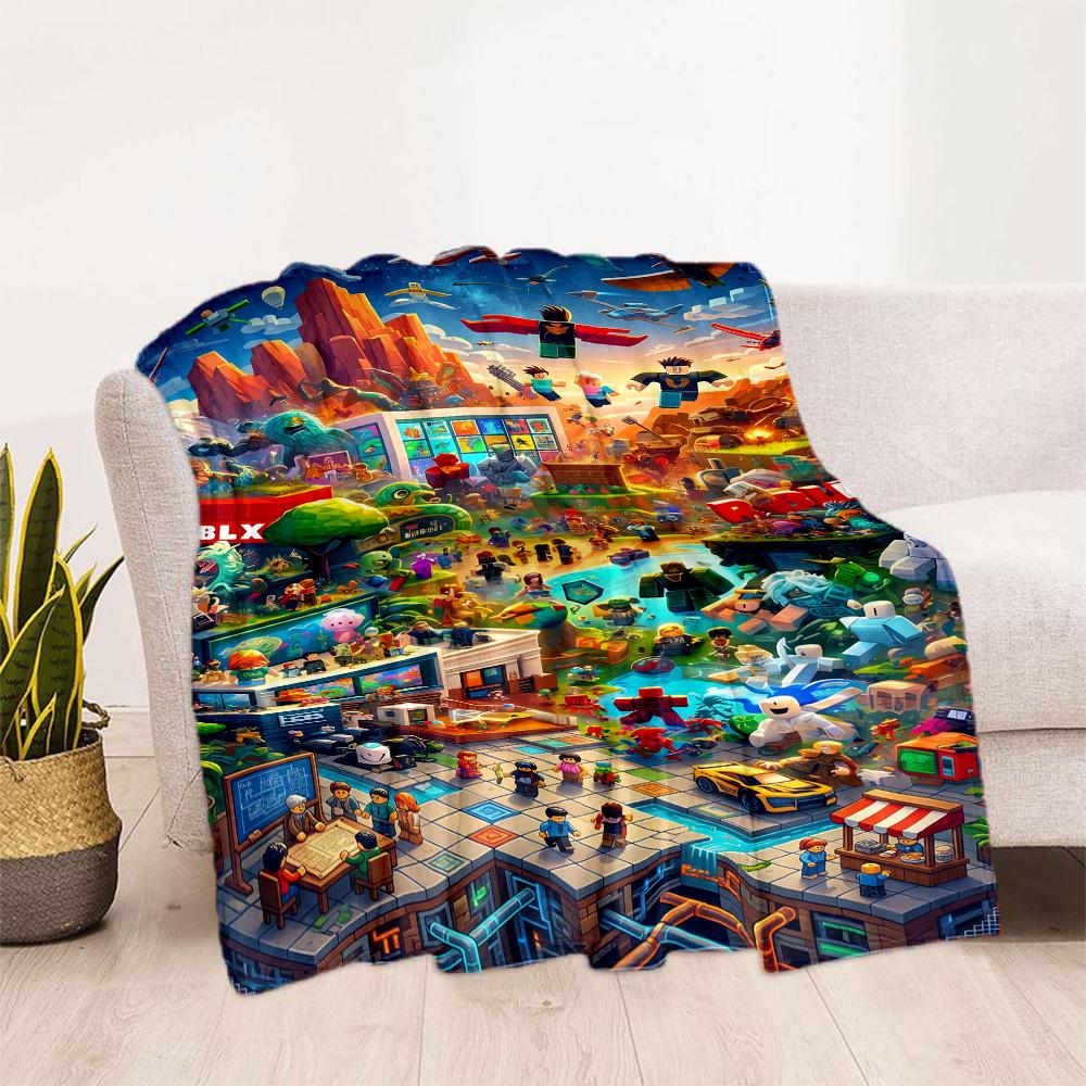Roblox 63 Blanket Soft & Cozy Great for Couch Sofa Seaside Four Seasons Universal Digital Print Gift for Travel Home Birthdays