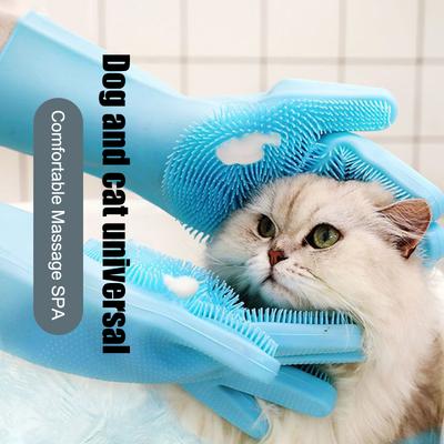 1 пара перчаток для ухода за домашними животными, перчатки для мытья собак, принадлежности для купания кошек, перчатки для чистки домашних животных, перчатки для купания домашних животных, массажные перчатки, принадлежности для домашних животных