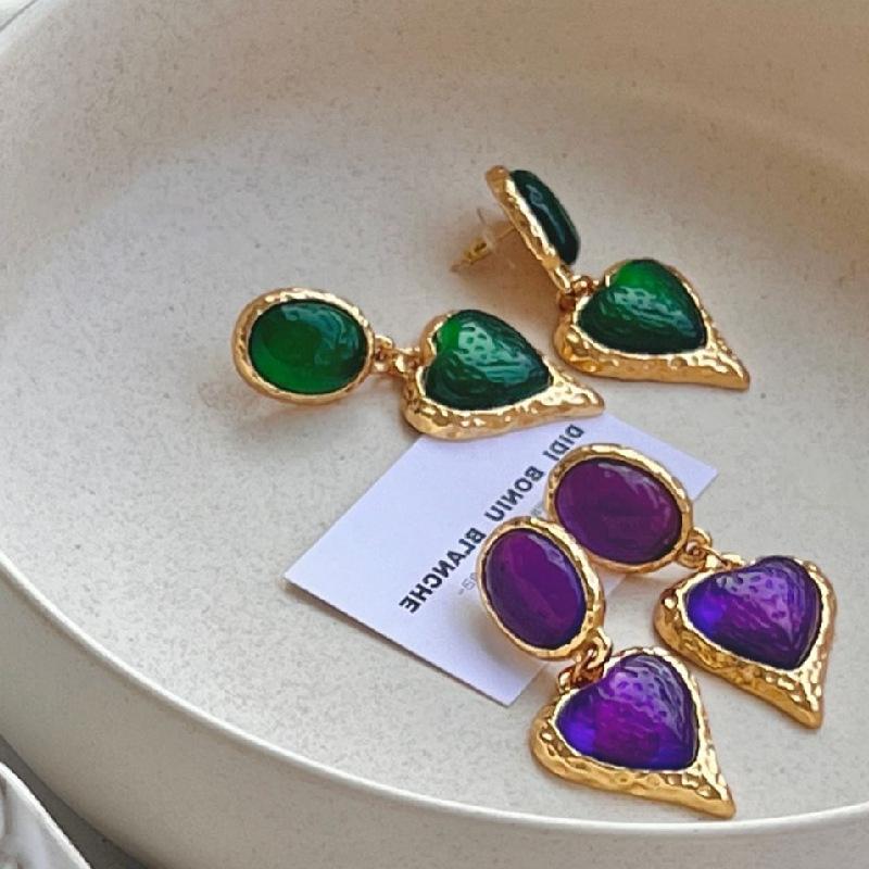 Винтажные серьги-капли в форме сердца для женщин, серьги-гиперболы, аксессуары для вечеринок, ювелирные изделия, подарок