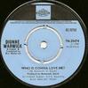 7-дюймовая пластинка DIONNE WARWICK - Кто меня полюбит? 7N25474 Pye Internation 1968 UK Соул/Фанк Б/У
