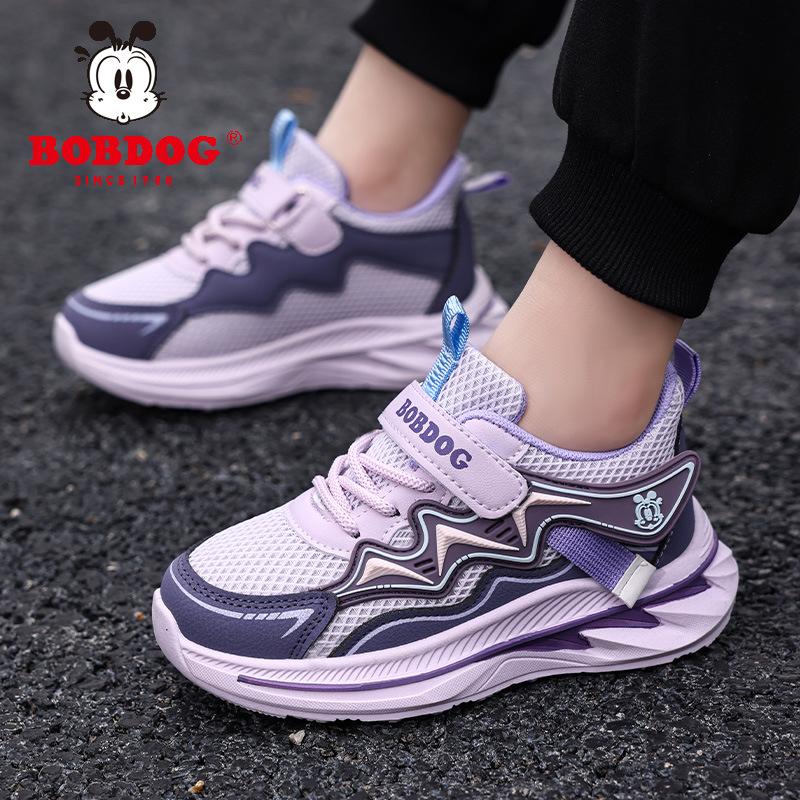 Babudou girls' shoes, new spring/autumn collection, breathable mesh, non-slip, soft-soled running shoes, children's athletic shoes