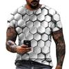 3D мужская футболка модная круглая горловина короткий рукав топ летний новый мужской топ