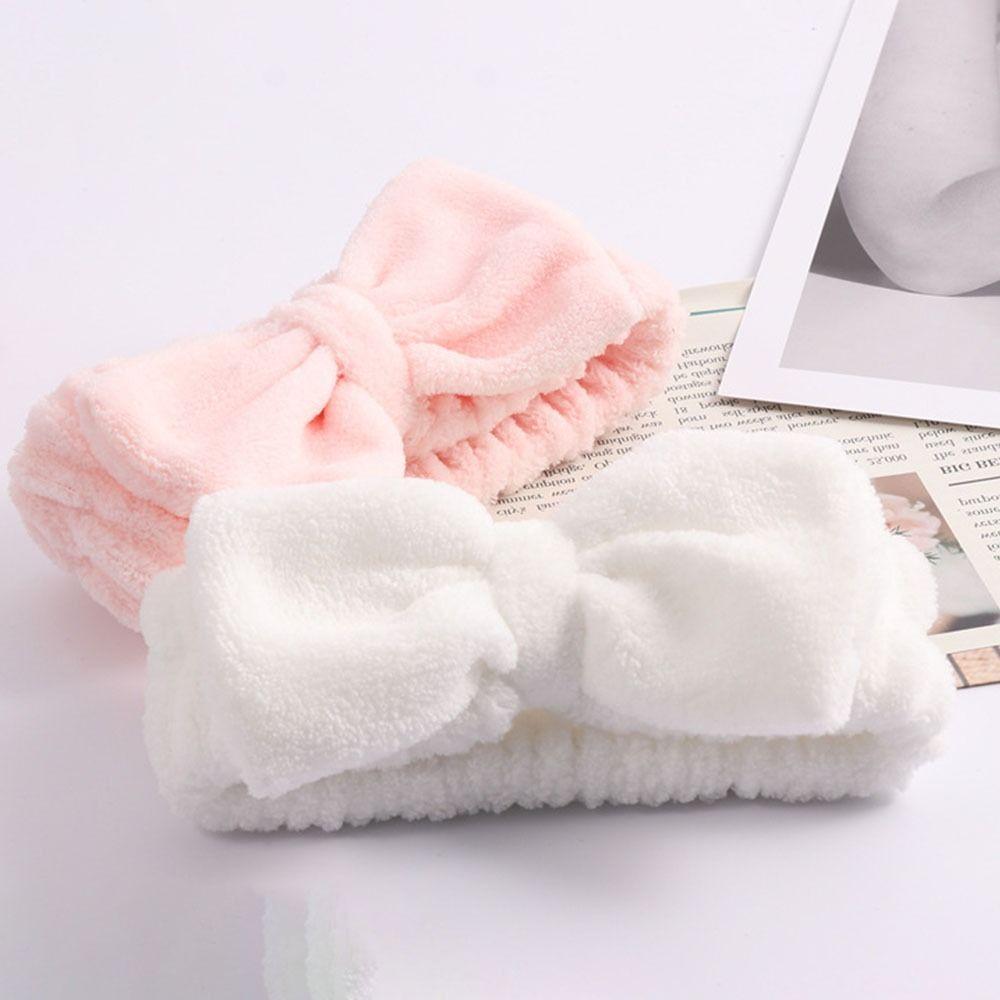 Повязка для волос для мытья лица, мягкая повязка на голову с бантом, галстук-бабочка, повязка на голову для спа, новая повязка на голову для макияжа