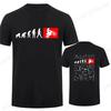 Human Evolution Motocross Design Vintage T-shirt for Men Autocycle Motorbike Speedometer Personalized Math Tees Game Black Tops