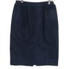 Made In Italy Midi Length Skirt 32 Navy Waist Rubber Women Used