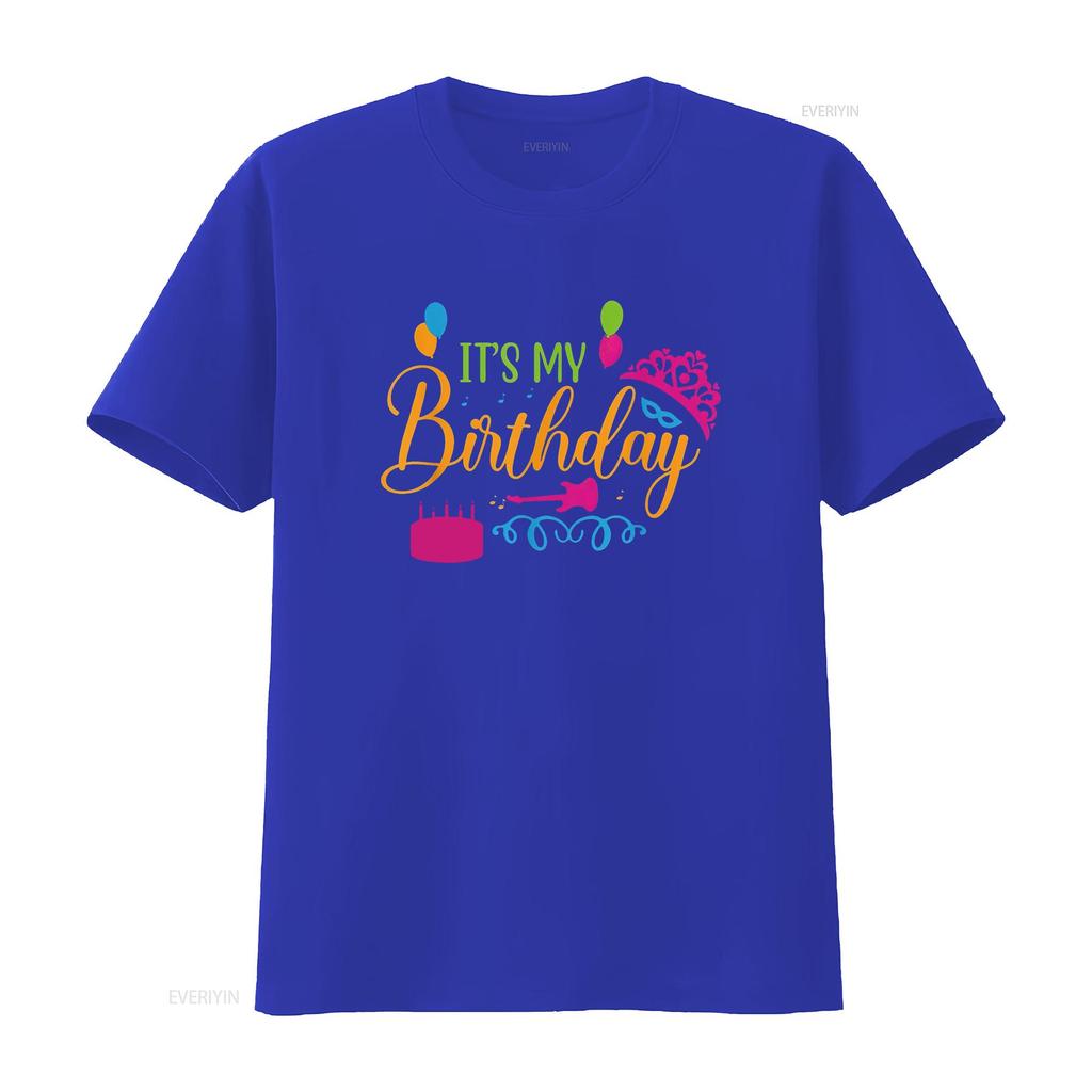 Женская футболка It s My Birthday Happy винтажная стираная мужская дышащая с принтом мягкая эластичная удобная немного