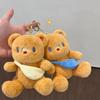 Мультяшный маленький медведь плюшевая игрушка плюшевые куклы кулон милый медведь плюшевый брелок