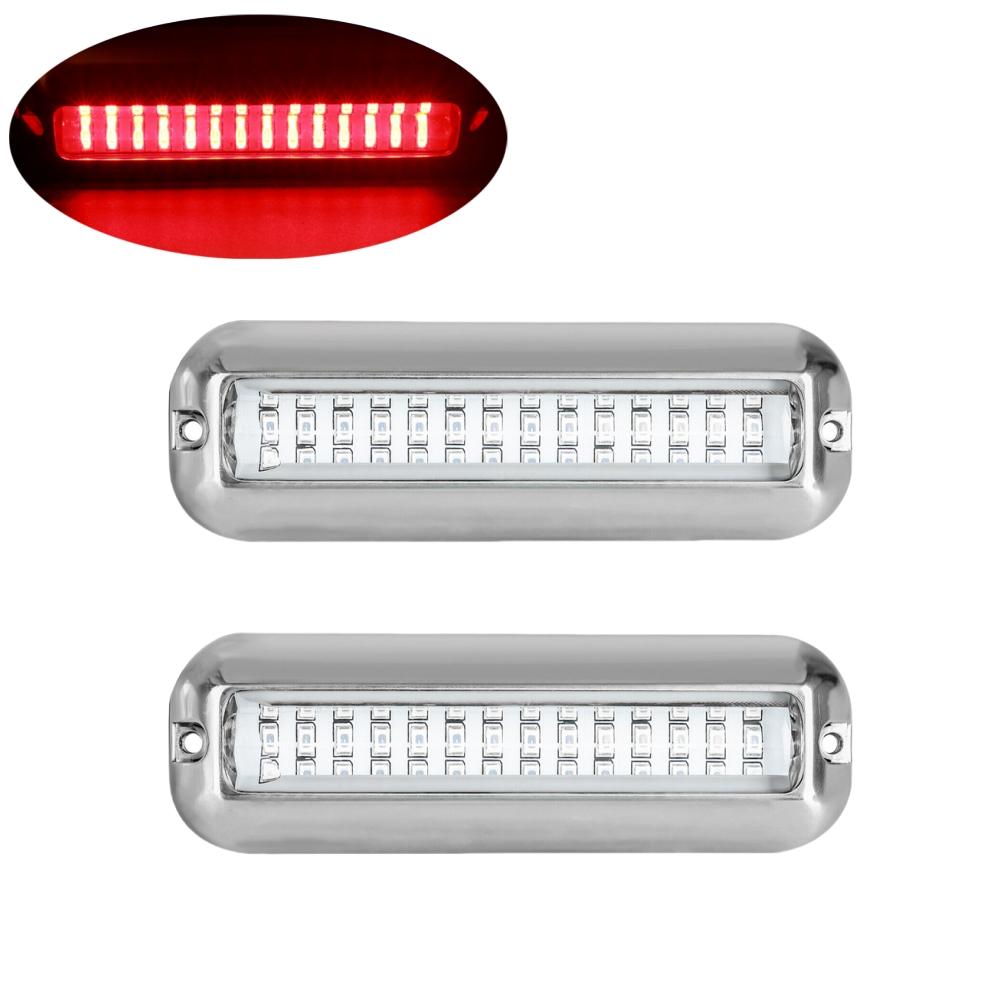 2X42 Светодиодные Подводные Яхтенные ЛОДОЧНЫЕ МОРСКИЕ Транцевые RV ФОНАРИ Нержавеющая Сталь Понтонные Навигационные Огни Яхтенная Лодочная Кормовая Якорная Лампа