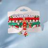 Versatile Santa Claus Polymer Clay Christmas Bracelet Set