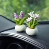 Simulation Flower Pot Car Decoration Hyacinth Center Console Ornament Car Interior Accessor  Car