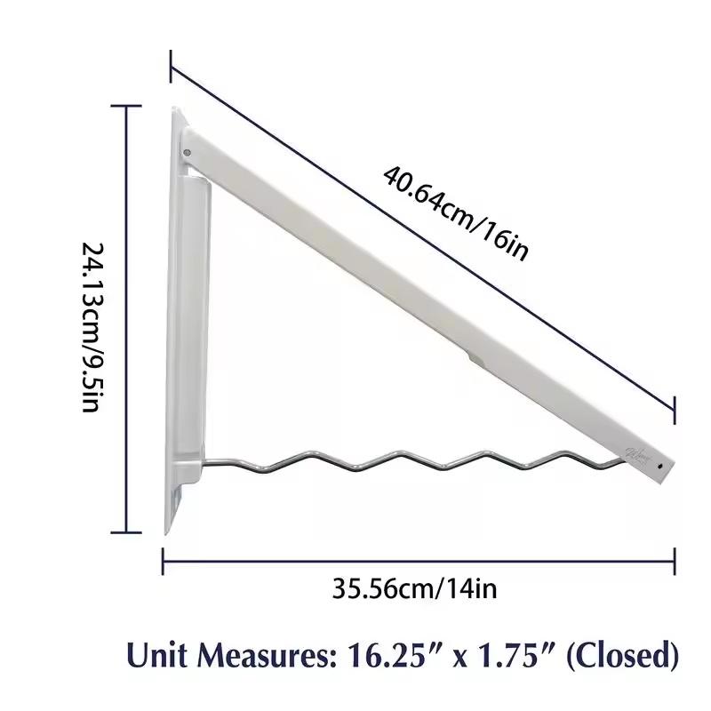 Настенная вешалка для одежды, складная сушилка без перфорации, прочная несущая вешалка, волнистый дизайн, сушилки для одежды