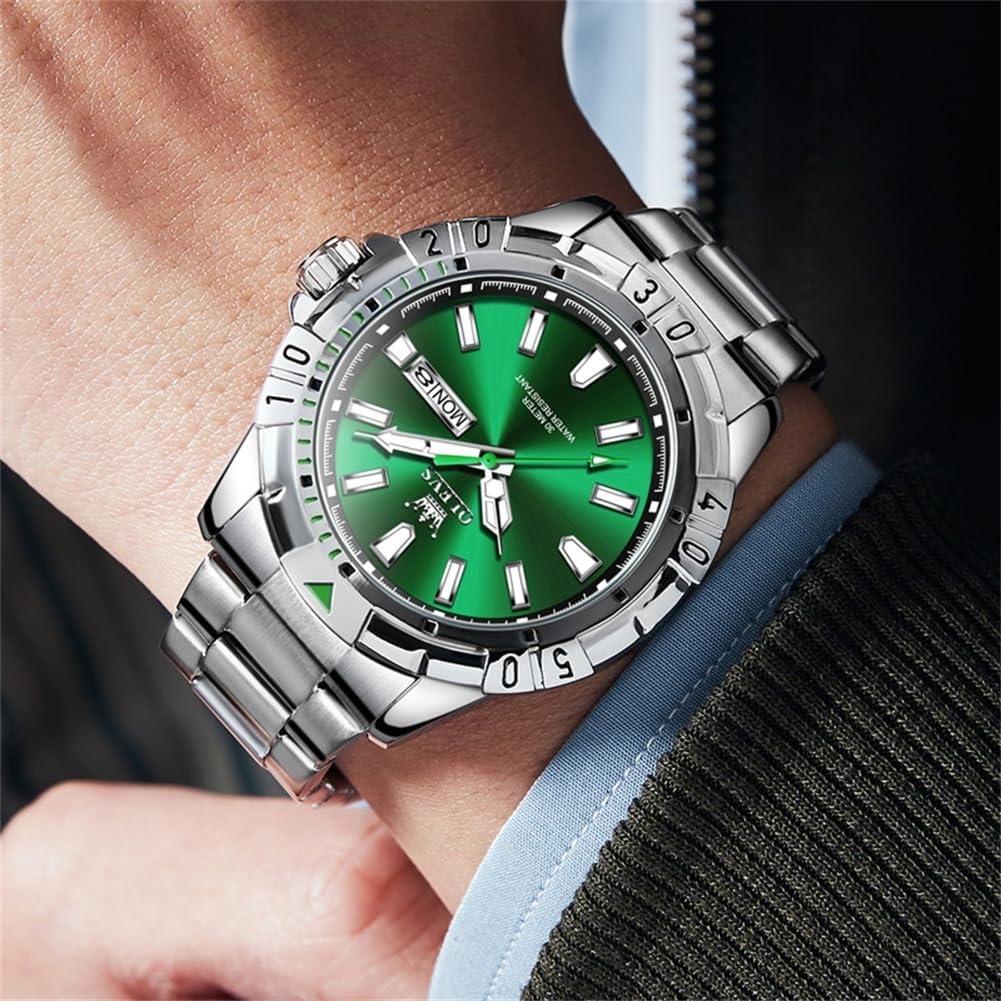 OLEVS кварцевые популярные часы стильные крутые многофункциональные часы из нержавеющей стали водонепроницаемые светящиеся часы с датой аналоговые модные студенческие часы компании для