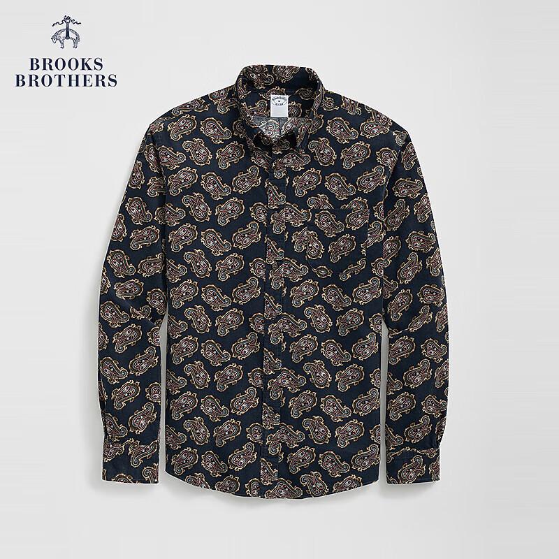 Мужская повседневная рубашка Brooks Brothers из хлопкового вельвета с пейсли