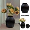 Креативное украшение для дома Деревянная ваза Твердая деревянная цветочная композиция Искусственный цветок Ваза для сухих цветов